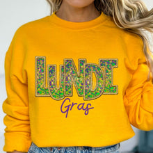 Load image into Gallery viewer, Assorted Bling Blur Mardi Gras KBD OG Filled Embroidery Direct To Film (DTF) Transfers