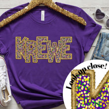 Load image into Gallery viewer, Assorted Flat Shimmer Mardi Gras KBD OG Filled Embroidery Direct To Film (DTF) Transfers