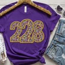 Load image into Gallery viewer, Assorted Flat Shimmer Mardi Gras KBD OG Filled Embroidery Direct To Film (DTF) Transfers