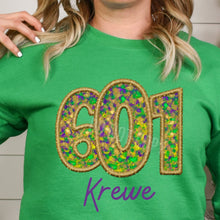 Load image into Gallery viewer, Assorted Bling Blur Mardi Gras KBD OG Filled Embroidery Direct To Film (DTF) Transfers