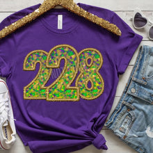 Load image into Gallery viewer, Assorted Bling Blur Mardi Gras KBD OG Filled Embroidery Direct To Film (DTF) Transfers