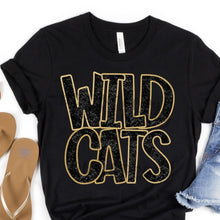 Load image into Gallery viewer, Assorted Teams Black & Vegas Gold Faux Embroidery &  Sequins Direct To Film (DTF) Transfers