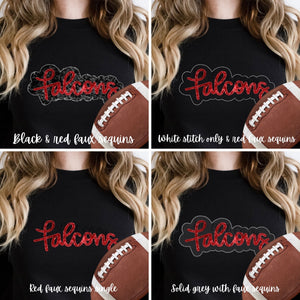 CUSTOM Faux Sequin & Embroidery Word Design And Mock Up