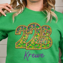 Load image into Gallery viewer, Assorted Bling Blur Mardi Gras KBD OG Filled Embroidery Direct To Film (DTF) Transfers