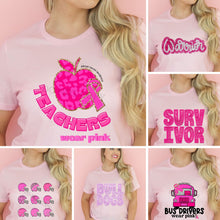 Load image into Gallery viewer, Assorted BCA BREAST CANCER AWARENESS Designs Direct To Film (DTF) Transfers