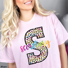 Load image into Gallery viewer, Assorted Bright Leopard Letter Title or Grade Direct To Film (DTF) Transfer