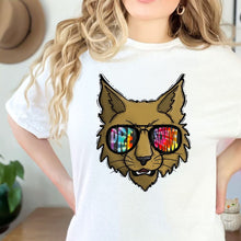 Load image into Gallery viewer, BOBCAT Tie Die Aviator Mascots Direct To Film (DTF) Transfers