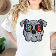 Load image into Gallery viewer, BULLDOG Tie Die Aviator Mascots Direct To Film (DTF) Transfers