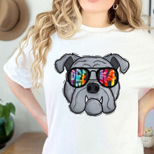 Load image into Gallery viewer, BULLDOG Tie Die Aviator Mascots Direct To Film (DTF) Transfers