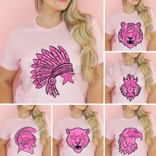 Load image into Gallery viewer, Assorted Pink BCA Glitter Star Eyed Mascots Direct To Film (DTF) Transfers