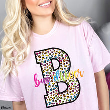 Load image into Gallery viewer, Assorted Bright Leopard Letter Title or Grade Direct To Film (DTF) Transfer