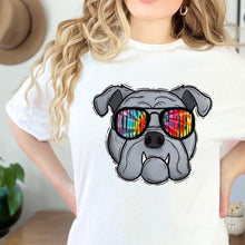 Load image into Gallery viewer, BULLDOG Tie Die Aviator Mascots Direct To Film (DTF) Transfers