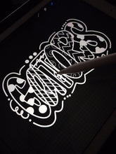 Load image into Gallery viewer, <CUSTOM> Funky Letters Set of (50) Low Heat Single Color ANY COLOR Screen Print