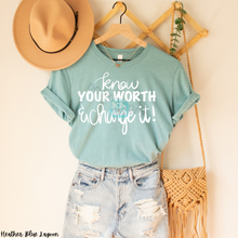 Load image into Gallery viewer, KBD Original Know Your Worth And Charge It! Low Heat WHITE RTS