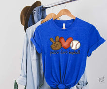 Load image into Gallery viewer, Peace Love Baseball Mitt High Heat Full Color Super Soft Screen Print RTS