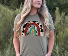 Load image into Gallery viewer, Cowhide Rainbow High Heat Full Color Soft Screen Print RTS