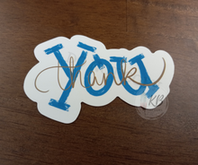 Load image into Gallery viewer, Thank You Handwritten 3" Waterproof, UV Proof, Deluxe Vinyl Sticker Ready To Ship