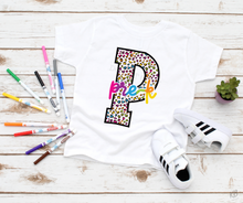 Load image into Gallery viewer, Assorted Bright Leopard Letter Title or Grade Direct To Film (DTF) Transfer