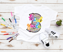 Load image into Gallery viewer, Assorted Bright Leopard Letter Title or Grade Direct To Film (DTF) Transfer