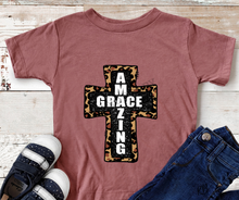 Load image into Gallery viewer, Amazing Grace Cross Full Color Super Soft High Heat Screen Print RTS