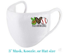 Load image into Gallery viewer, Peace, Love, Baseball High Heat Full Color Soft Screen Print RTS