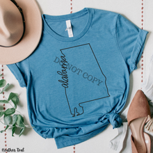 Load image into Gallery viewer, <CUSTOM> DUO State Outline of (50) Low Heat Single Color ANY COLOR Screen Print