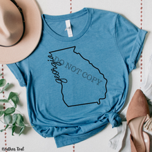 Load image into Gallery viewer, <CUSTOM> DUO State Outline of (50) Low Heat Single Color ANY COLOR Screen Print