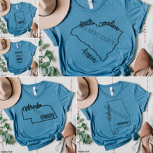 Load image into Gallery viewer, <CUSTOM> DUO State Outline of (50) Low Heat Single Color ANY COLOR Screen Print