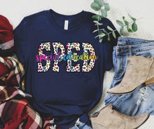 Load image into Gallery viewer, Assorted Bright Leopard Letter Title or Grade Direct To Film (DTF) Transfer