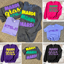 Load image into Gallery viewer, Mardi Gras Krewe DUO Pufflite Low Heat Single Color Screen Print RTS