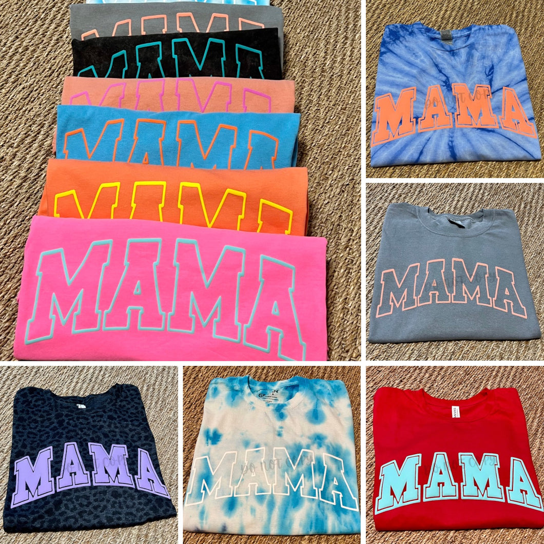 Assorted MAMA Pufflite Low Heat Single Color Screen Prints RTS