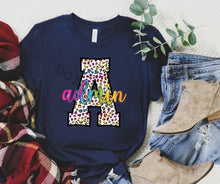 Load image into Gallery viewer, Assorted Bright Leopard Letter Title or Grade Direct To Film (DTF) Transfer