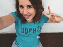 Load image into Gallery viewer, ADHD I'm On The Highway To... Hey Look, A Squirrel! Distressed Single Color BLACK Low Heat Screen Print RTS