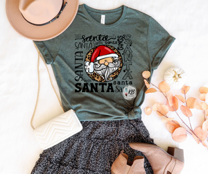 Santa Typography  Full Color High Heat RTS CLEARANCE