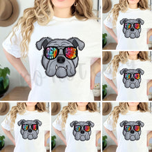 Load image into Gallery viewer, BULLDOG Tie Die Aviator Mascots Direct To Film (DTF) Transfers
