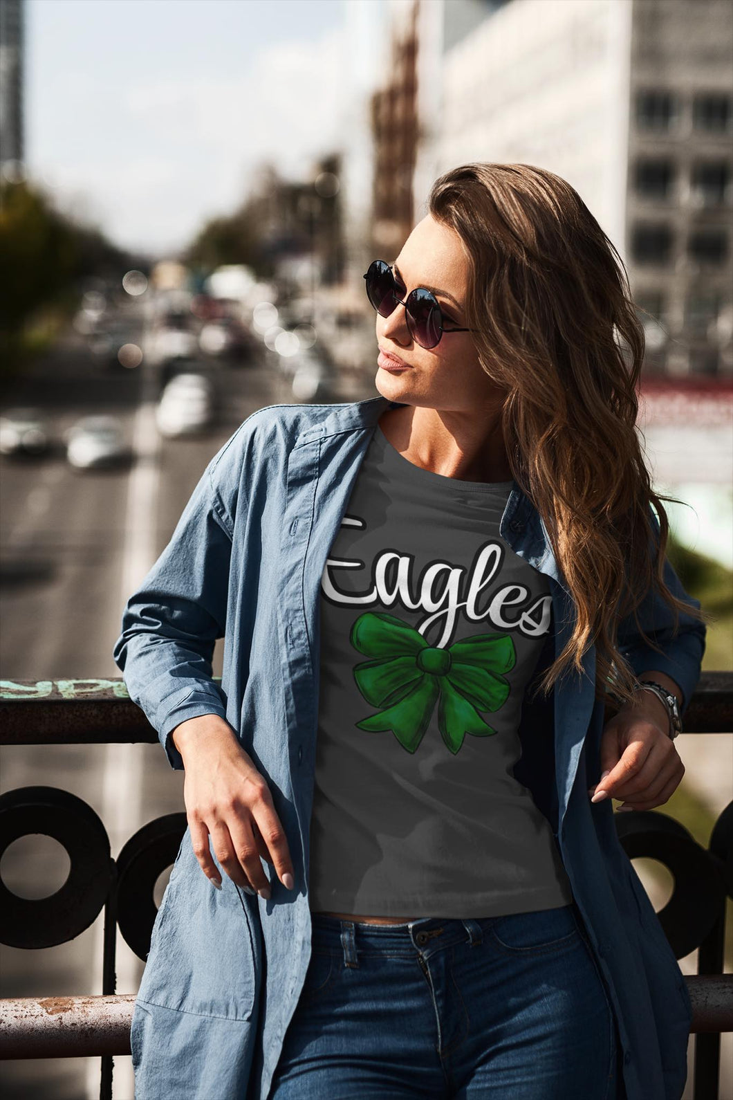 KBD OG Mascot and Custom Bows EAGLES Kelly Green Bow