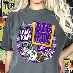 KBD OG Small Town Big Pride Football BULLDOGS Purple and White
