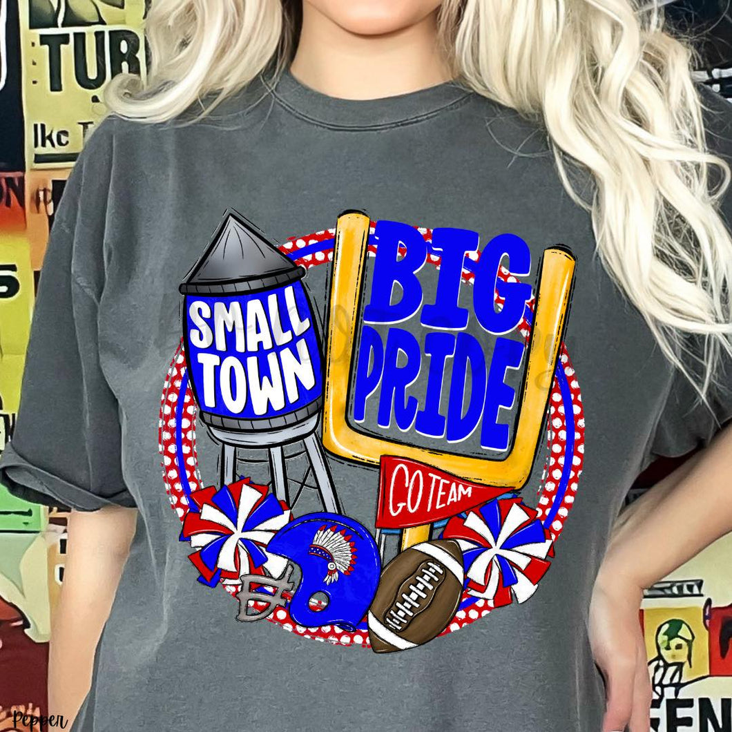 KBD OG Small Town Big Pride Football CHIEFS Red, White and Royal