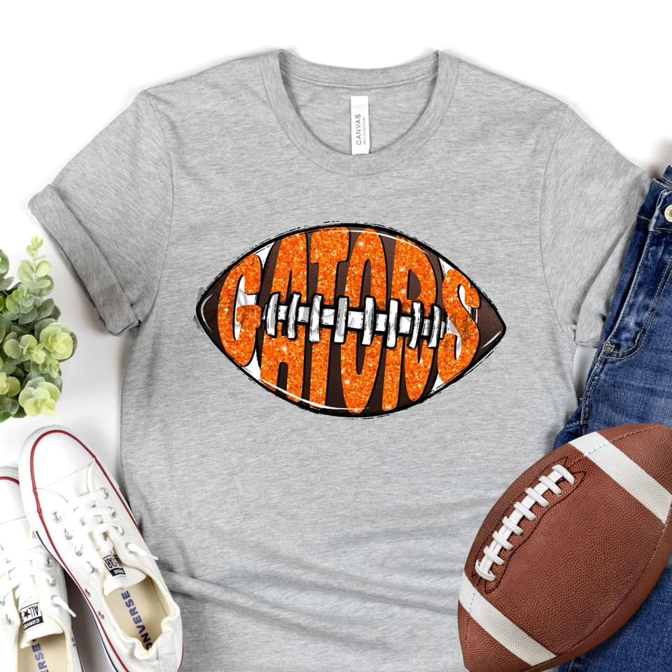 GATORS Inlay Football Orange Digital Downloads