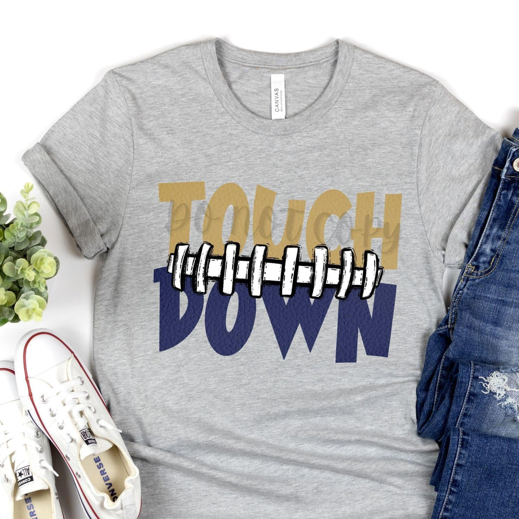 Touch Down Football Seams Vegas Gold & Navy