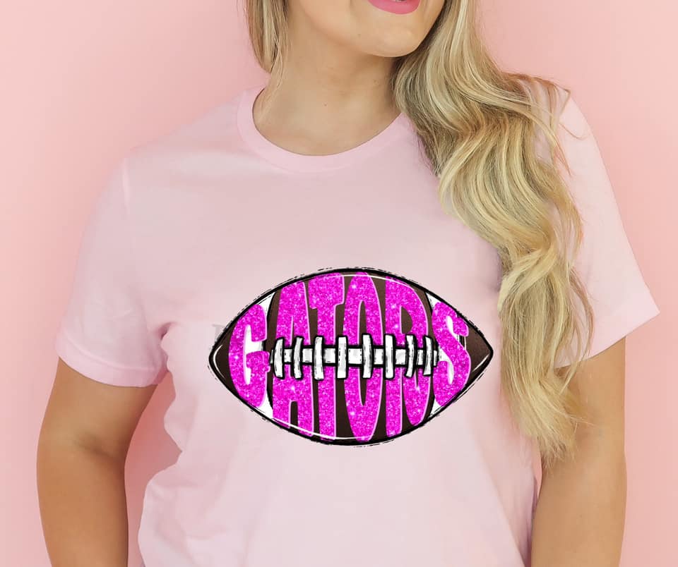 GATORS Inlay Football Hot Pink Glitter Digital Downloads