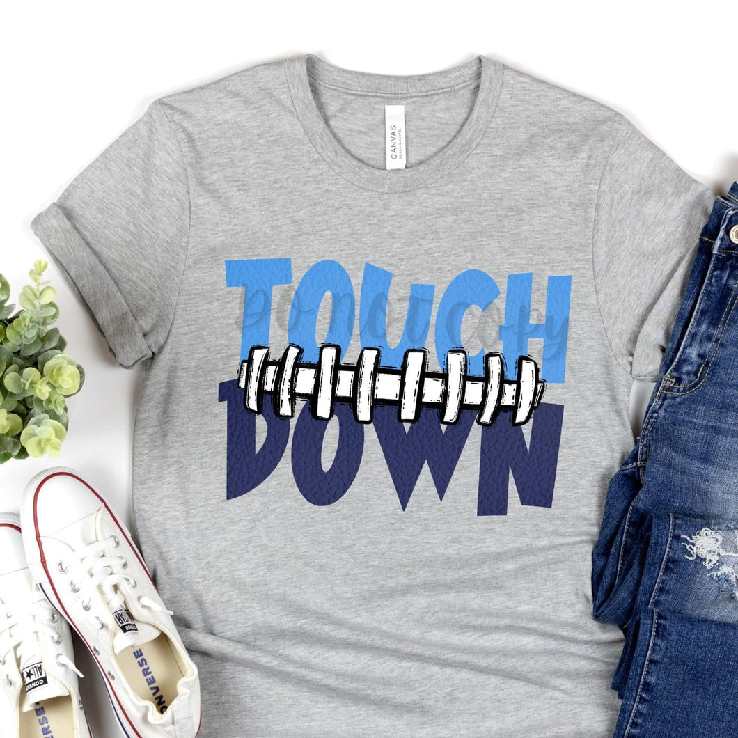 Touch Down Football Seams Carolina Blue & Navy