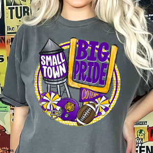 KBD OG Small Town Big Pride Football TIGERS Purple and Gold