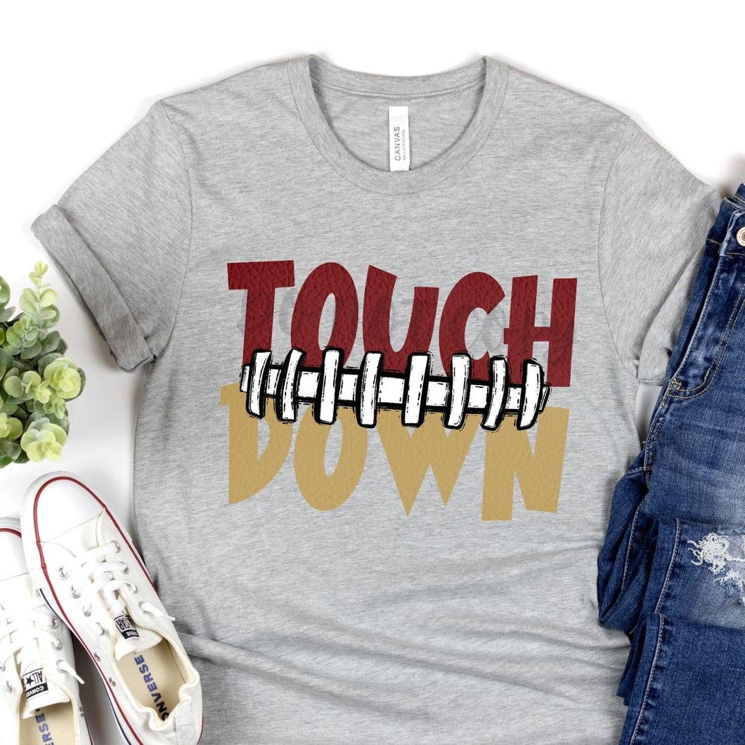 KBD OG Touch Down Football Seams Maroon & Vegas Gold