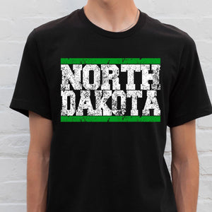 NORTH DAKOTA Distressed White and Kelly Green Digital Download