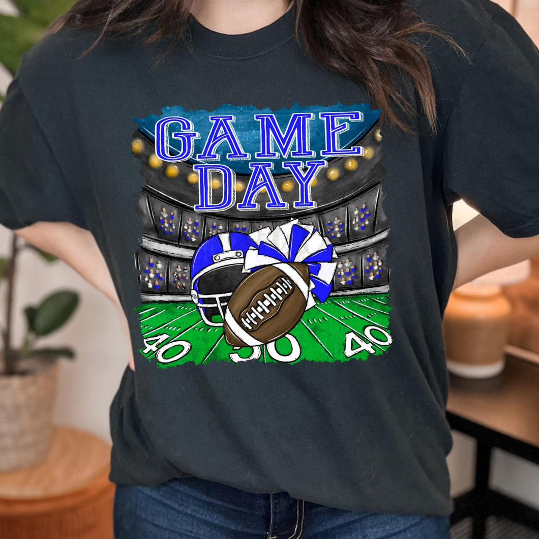 GAME DAY Stadium Royal and White  Digital Download