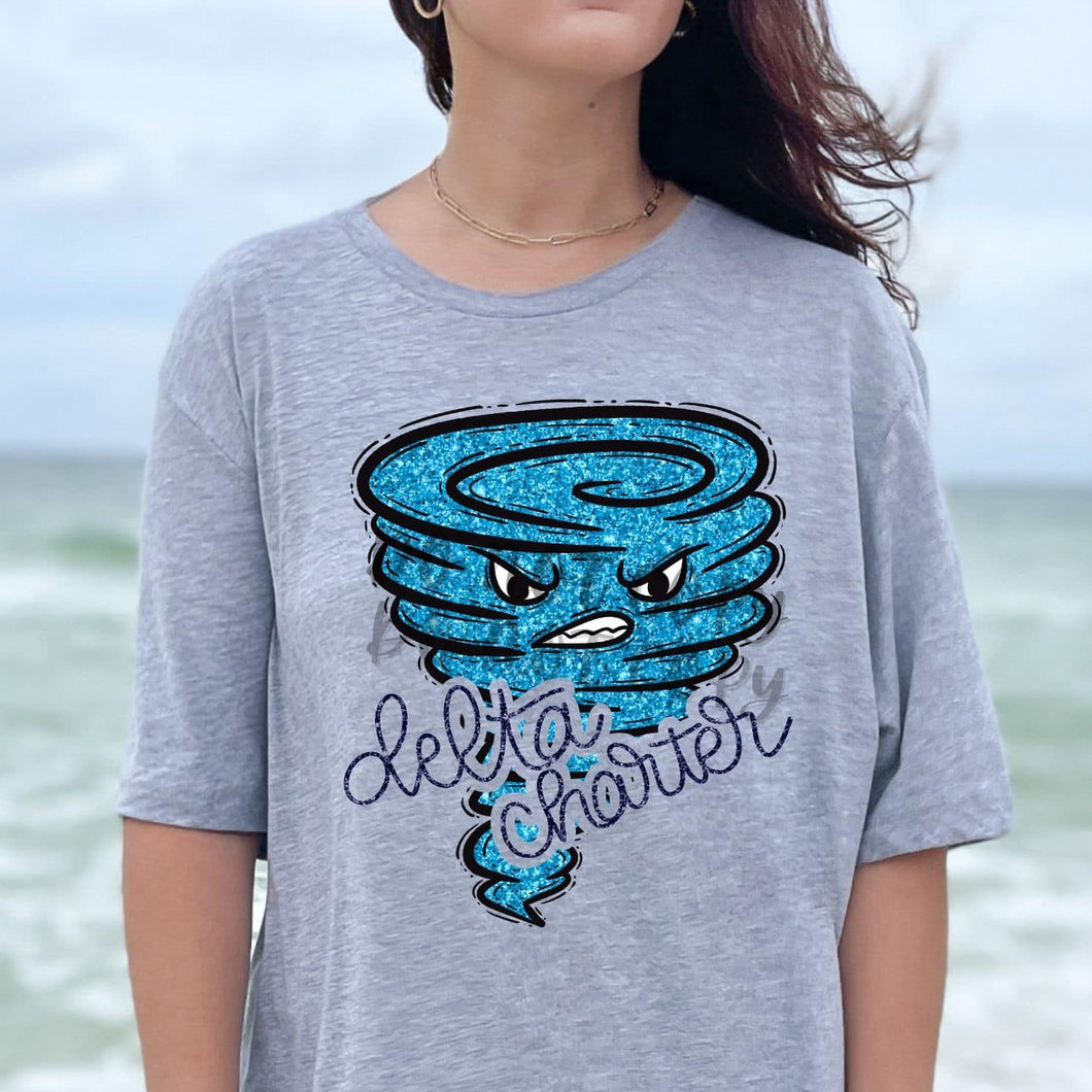 KBD OG SEQUIN AND EMBROIDERY WORDS DC Storm Carolina Blue and Navy