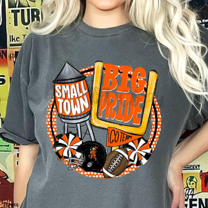 KBD OG Small Town Big Pride Football PIONEERS Orange and Black