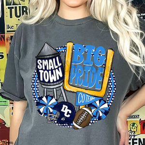 KBD OG Small Town Big Pride Football DC Royal and White