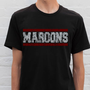 MAROONS Distressed  Silver and Maroon Digital Download